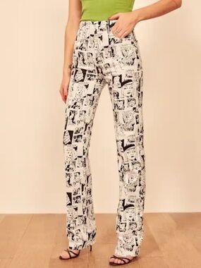 Reformation Newsprint Jeans 26 Straight-Leg Denim